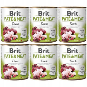 Karma BRIT PATÉ & MEAT z kaczką dla psa 6x800g