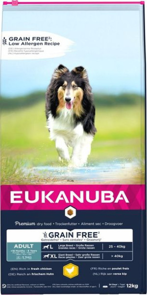 EUKANUBA Adult large Grain Free kurczak 12 KG