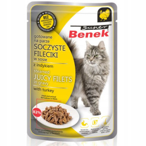 BENEK Fileciki w sosie z indykiem 85g