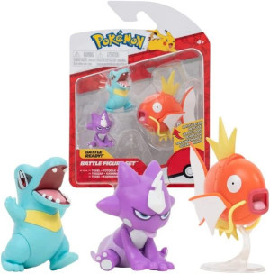POKEMON Figurka Bitew 3PAK TOXEL TOTODILE MAGICARP