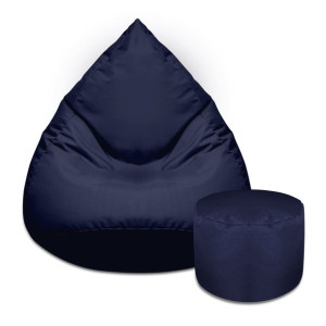 Pufa Sako Fotel + Podnóżek 896-01 XXXXL U434-04-69 granatowy