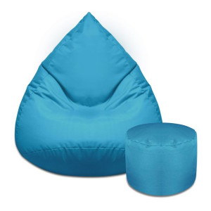 Pufa Sako Fotel + Podnóżek 896-01 XXL U434-25-92 turkusowy