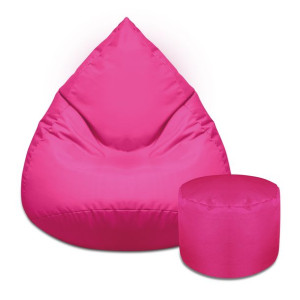 Pufa Sako Fotel + Podnóżek 896-01 XXXL U434-34-11 różowy mocny