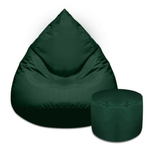 Pufa Sako Fotel + Podnóżek 896-01 XXL U434-71-26 zieleń butelkowa