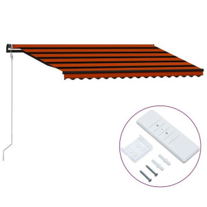 Automatycznie zwijana markiza, 450x300 cm, pomarańczowo-brązowa