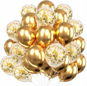 Zestaw Balony 30szt konfetti urodziny ŚLUB WESELE