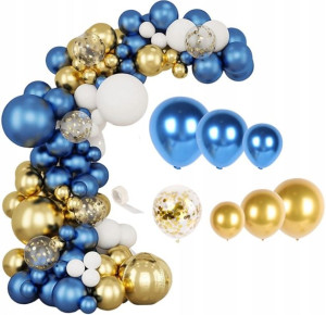 Girlanda balonowa Zestaw Balony Wesele Ślub 108szt