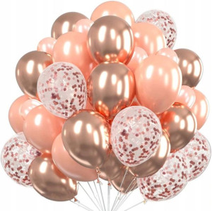Balony zestaw ŚLUB WESELE 30szt urodziny konfetti
