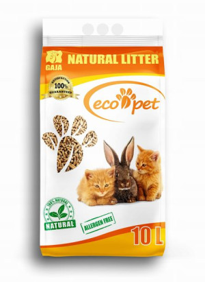 Żwirek dla kota naturalny CHŁONNY Eco Pet 10l