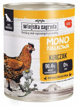 Wiejska Zagroda psa MONOPROTEINOWA Kurczak 800g