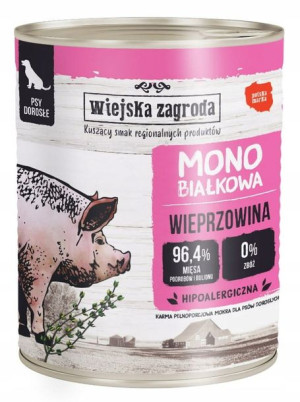 MONOBIAŁKOWA Wiejska Zagroda PSA Wieprzowina 800g