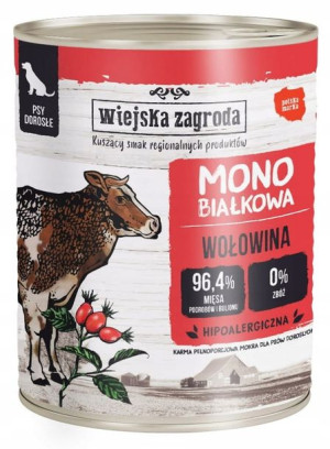 MONOPROTEINOWA Wiejska Zagroda PSA Wołowina 800g