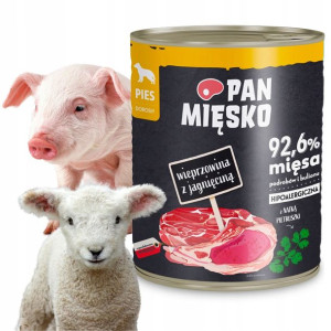 Mokra Karma PSA 92% Wieprzowina z Jagnięciną 800g