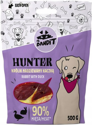 Mr. Bandit HUNTER Przysmak Psa Królik Kaczka 500g
