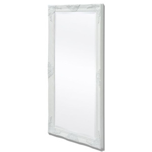 Lustro ścienne w stylu barokowym, 120x60 cm, białe