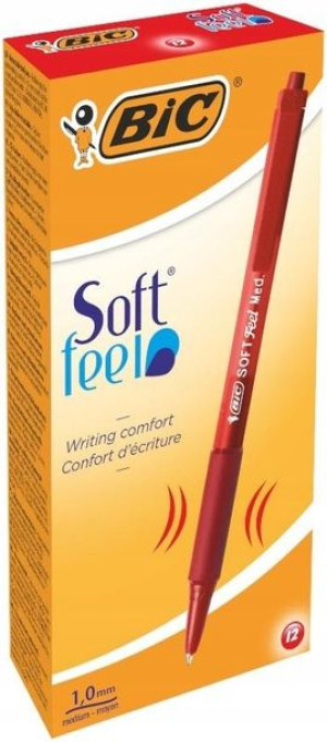 Długopis Soft Feel czerwony (12szt) BIC