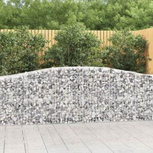 Kosze gabionowe, 25 szt, 400x50x80/100 cm, galwani