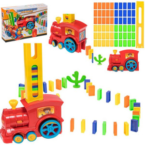 Pociąg Kolejka Do Układania Domino Z Klockami 60el.