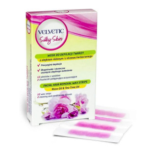 Velvetic Plastry do depilacji twarzy 12szt.