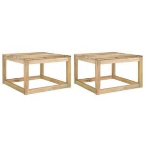 Ogrodowe stoliki z palet, 2 szt., 60x60x36,5 cm, drewno sosnowe