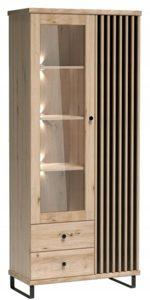 Nowoczesna loftowa witryna do salonu CALI C2N LED