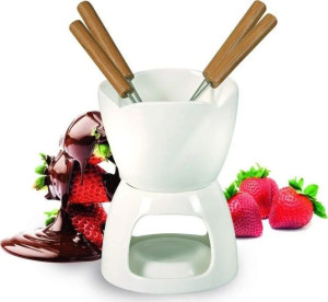 Zestaw do fondue ceramiczny + 4 widelczyki SWEET