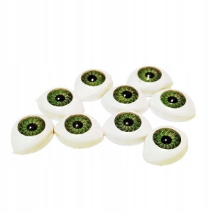 Oczy Do Lalek Zielone 10mm X 14mm B13/2 (5 Par)