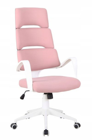 Fotel Biurowy Ergonomiczny Materiał NOWY WZÓR Róż