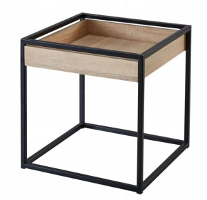 Ława loft kwadrat dąb naturalny