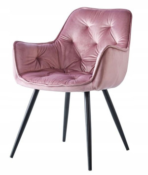 Krzesło VELVET RÓŻ Welur Salon HF058