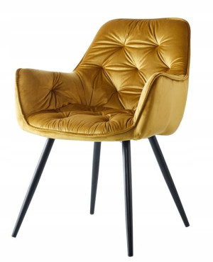 Krzesło VELVET CURRY Welur Salon HF058