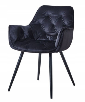 Krzesło CHERRY VELVET czarny aksamit HF058