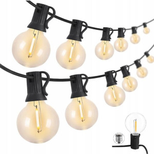 Girlanda Ogrodowa Łańcuch 7,6m 25 Kulek Led Gratis