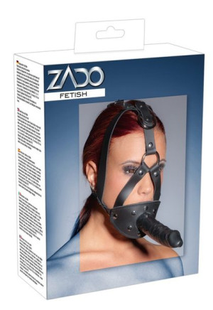 ZADO Strap-on maska z dildo i kneblem