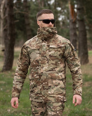 Męska taktyczna kurtka wiatrówka Shadow camouflage XXL
