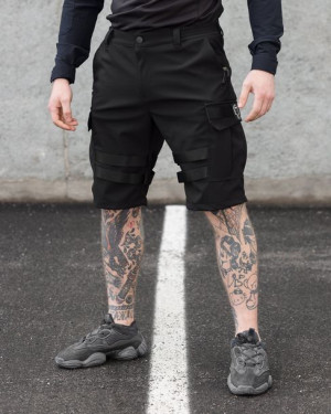 Męskie spodenki cargo Aggressive czarne XXL