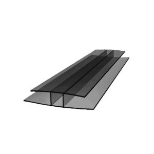 H-profil łączący 1000mm, dymny (szary) 4mm
