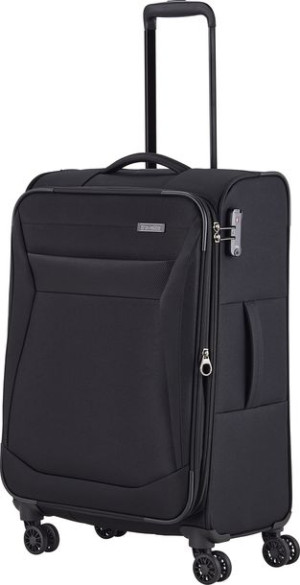 Walizka średnia poszerzana Travelite Chios 67 cm czarna