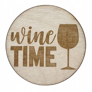 Podkładka pod napoje Z DREWNA Kieliszki WINE TIME