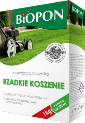 Biopon Nawóz Granulowany Do Trawnika Rzadkie Koszenie 1 Kg