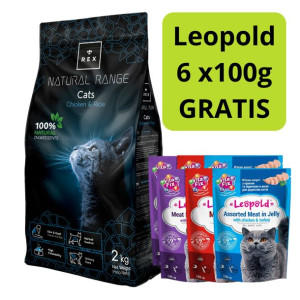 Rex Natural Range Cats Chicken & Rice 2kg + Leopold 6x100g