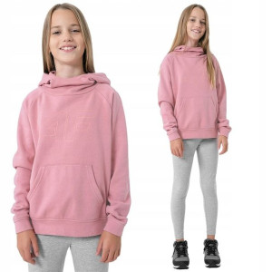 Bluza Dziewczęca 4f Dresowa Kaptur Dziecięca 128