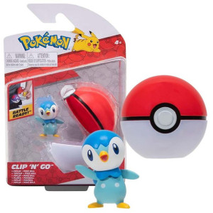 POKEMON Clip'N'Go Figurka Piplup + Poke Ball