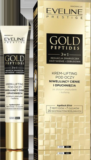 EVELINE Gold Peptides 3w1 Krem-Lifting pod oczy niwelujący cienie i opuchni