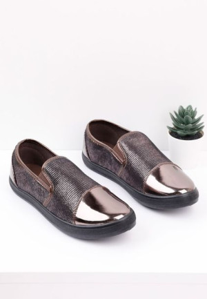 Slip on damskie brązowe 4 Genoveva 36 Brązowy