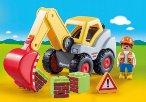 PLAYMOBIL 70125 Koparka 1 2 3 Autko na budowie
