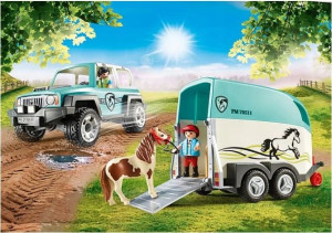 PLAYMOBIL 70511 Samochód z przyczepą dla kucyka
