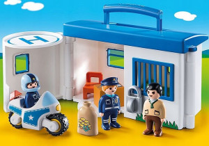 PLAYMOBIL 9382 Przenośny komisariat policji 1 2 3