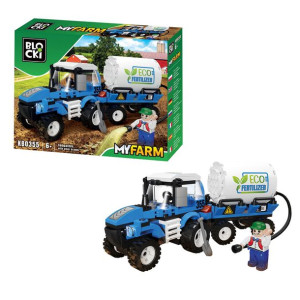 Traktor z beczkowozem Klocki BLOCKI MyFarm 180el