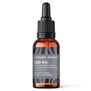 Olej cbd Cannabis Animals 4% 30ml